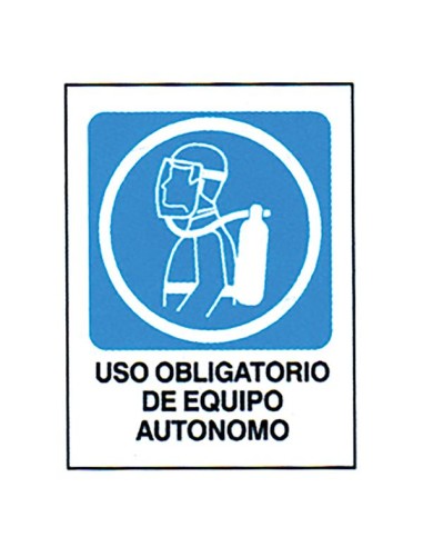 SEÑAL 40X30 "USO OBLIGATORIO EQUIPO AUTÓNOMO"