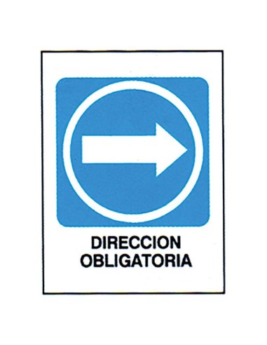 SEÑAL 40X30 "DIRECCIÓN OBLIGATORIA"