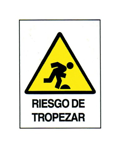 SEÑAL 40X30 "RIESGO DE TROPEZAR"