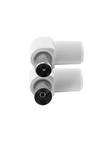 CONECTOR ACODADO BLANCO HQ ABS-METAL