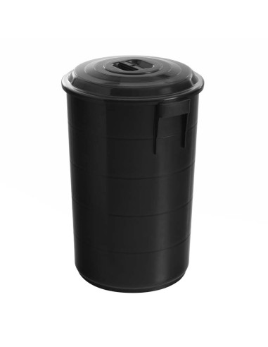 CUBO NEGRO 120 L CON TAPA 74 CM ALTO