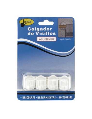 COLGADOR DE VISILLOS BLANCO 4 UNDS.