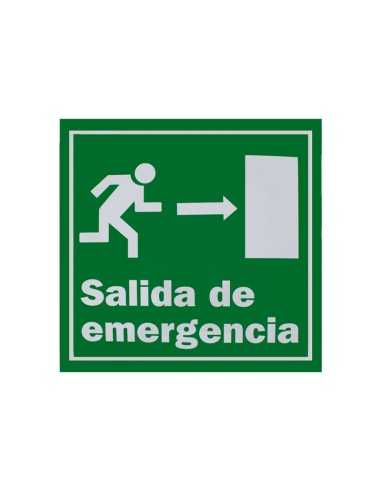 SEÑAL ADHESIVA 21X21 "SALIDA DE EMERGENCIA"