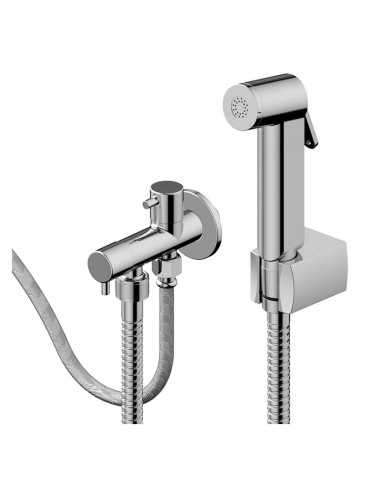 CONJUNTO HIGIÉNICO DE UN AGUA DUCHA BIDET CUERPO RECTANGULAR