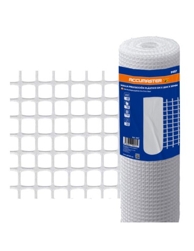 MALLA PROTECCION PLASTICO BLANCO ROLLO 1M X 25M