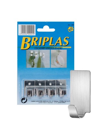 PERCHA ADHESIVA BLISTER 4 UDS