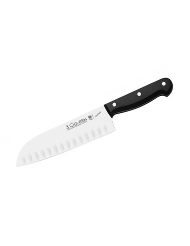 CUCHILLO SANTOKU ALVEOLADO EVO