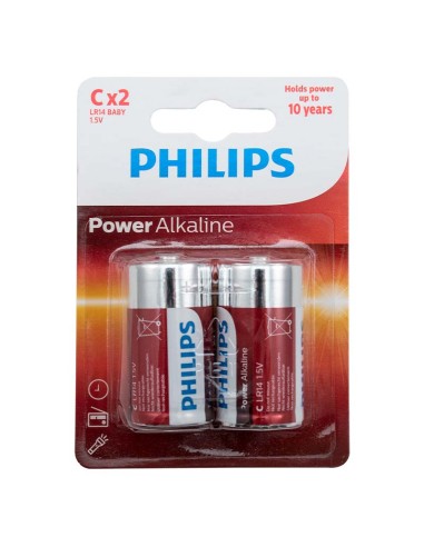 PILAS ALCALINAS PHILLIPS LR14(C)