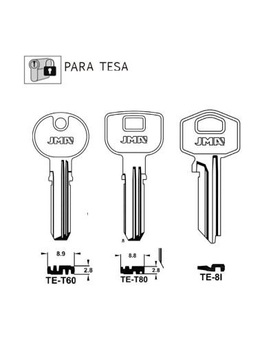 LLAVE EN BRUTO PARA TESA