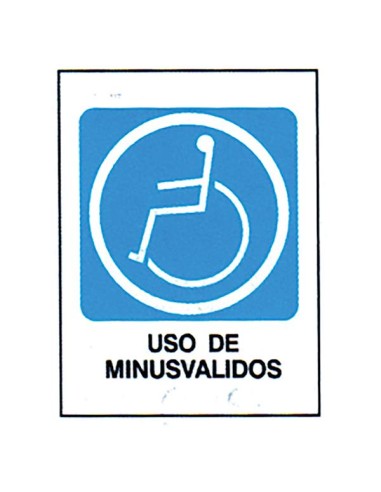 SEÑAL 40X30 "USO MINUSVÁLIDOS"