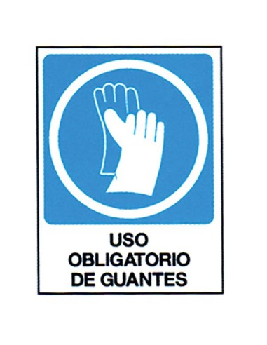 SEÑAL 40X30 "USO OBLIGATORIO GUANTES"