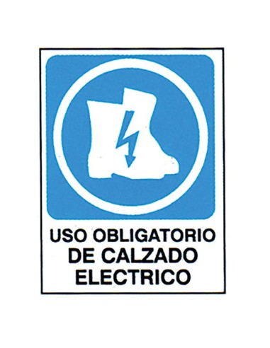 SEÑAL 40X30 "USO OBLIGATORIO DE CALZADO ELÉCTRICO"