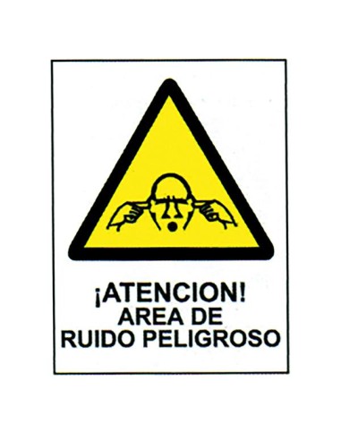 SEÑAL 40X30 "ATENCIÓN AREA DE RUIDO PELIGROSO"