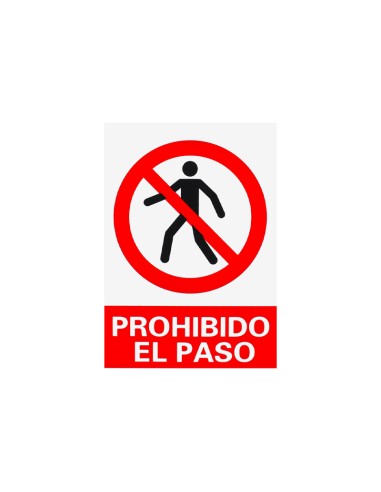 SEÑAL 20X30 "PROHIBIDO EL PASO"