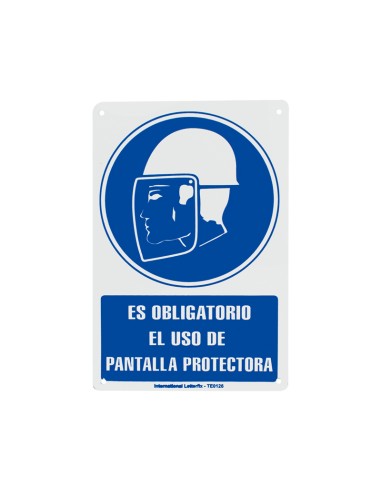 SEÑAL PVC 30X20 "OBLIGATORIO USO PANTALLA PROTECTORA"