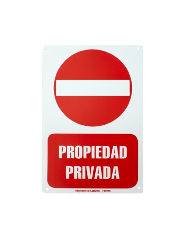 SEÑAL PVC 30X20 "PROPIEDAD PRIVADA"