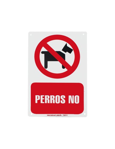 SEÑAL PVC 30X20 "PERROS NO"