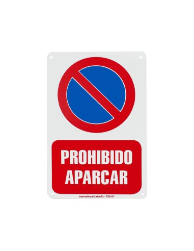 SEÑAL PVC 30X20 "PROHIBIDO APARCAR AVISAMOS GRUA"