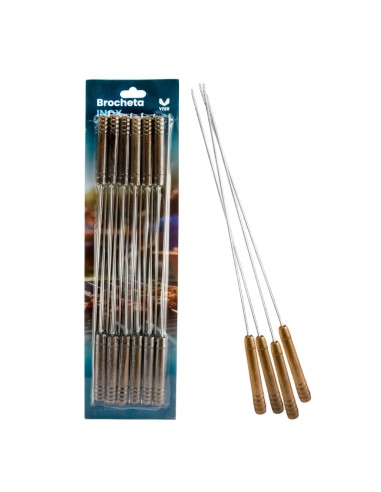 BROCHETA BARBACOA MADERA 42CM (12UDS) YFER