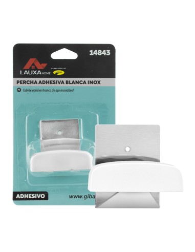 PERCHA ADHESIVA BLANCA LAUXA HOME