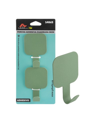 PERCHA ADHESIVA 2UDS COLORES VARIADOS LAUXA HOME