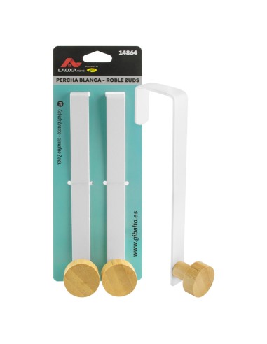 PERCHA PARA PUERTA 2UDS LAUXA HOME