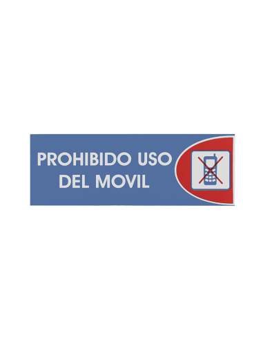 SEÑAL ADHESIVA 6X18 "PROHIBIDO USO DEL MOVIL"