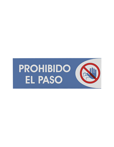 SEÑAL ADHESIVA 6X18 "PROHIBIDO EL PASO"