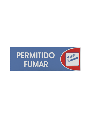 SEÑAL ADHESIVA 6X18 "PERMITIDO FUMAR"