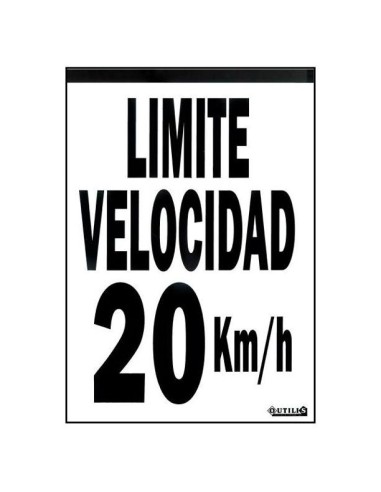 CARTEL 30X40 "LIMITE VELOCIDAD 20KM/H"