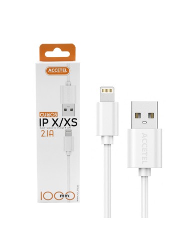 CABLE DE DATOS IPHONE 2.1A 1M