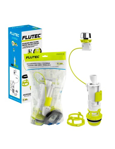 DESCARGADOR DOBLE PULSADOR UNIVERSAL CON CABLE REGULABLE FLUTEC