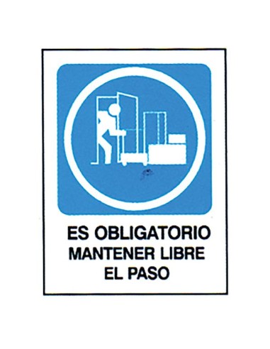 SEÑAL 40X30 "OBLIGATORIO MANTENER LIBRE EL PASO"