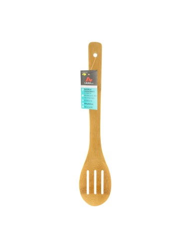 CUCHARA PERFORADA COCINA BAMBÚ 30CM