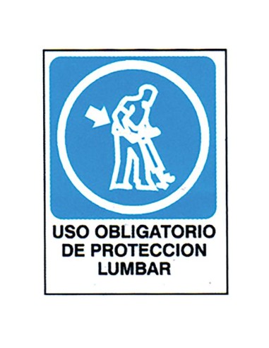 SEÑAL 40X30 "USO OBLIGATORIO PROTECCIÓN LUMBAR"