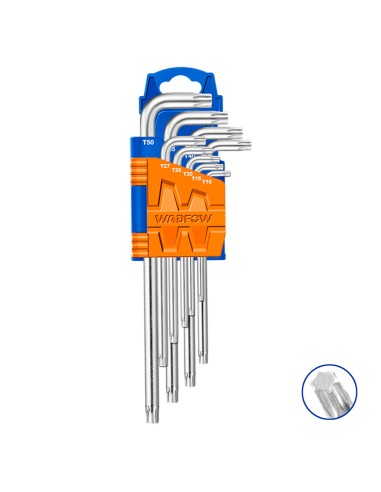 JUEGO 9PZS LLAVES HEXAGONALES TORX WADFOW