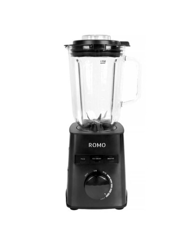 BATIDORA VASO NEGRA 1200W JARRA VIDRIO 1.7L ROMO