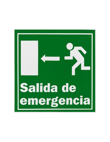 SEÑAL ADHESIVA 21X21 "SALIDA DE EMERGENCIA"