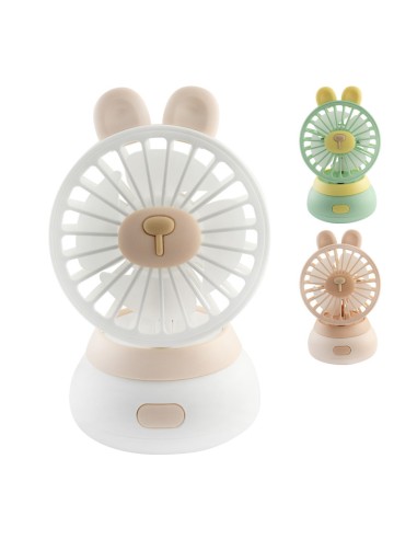 MINI VENTILADOR PORTATIL DE MANO USB 105MM COLORES VARIADOS