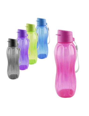 BOTELLA PLASTICO 600ML COLORES VARIADOS