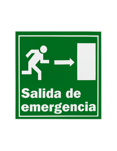 SEÑAL ADHESIVA 21X21 "SALIDA DE EMERGENCIA"