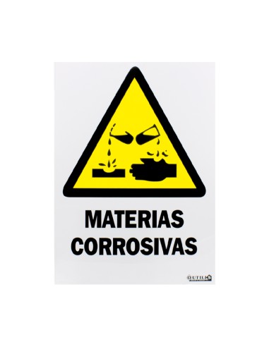 SEÑAL 40X30 "MATERIAS CORROSIVAS"