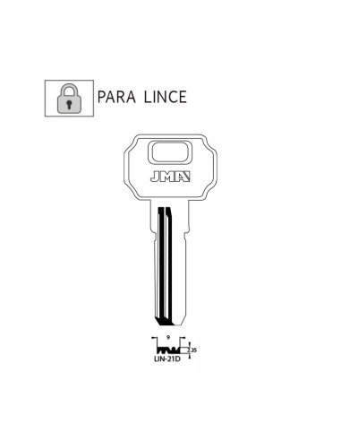 LLAVE EN BRUTO SEG. LIN-21D